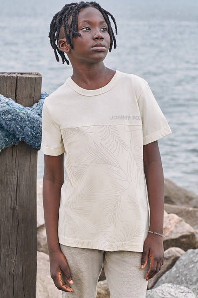 Camiseta em Meia Malha com Detalhe em Piquet 83579 Johnny Fox Teen Menino