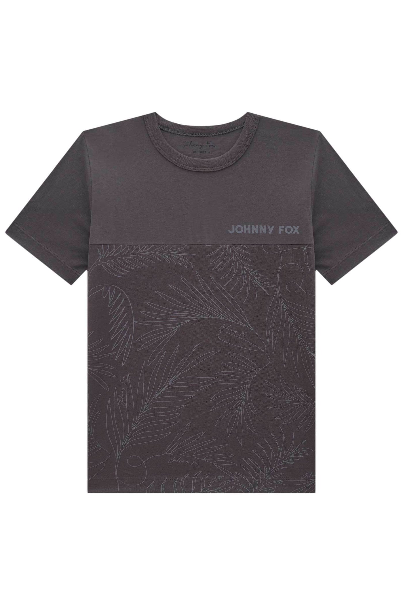 Camiseta em Meia Malha com Detalhe em Piquet 83579 Johnny Fox Teen Menino