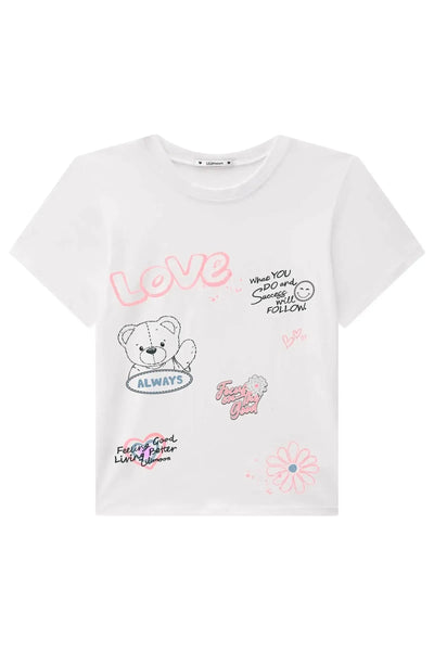 Camiseta Over em Meia Malha 89017 Lilimoon Teen Menina