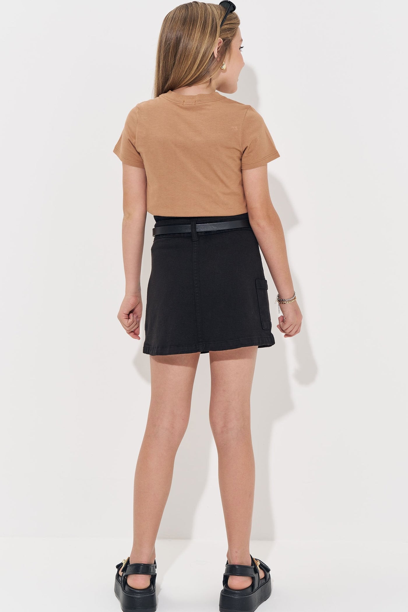 Camiseta Top Cropped Sobreposição em Meia Malha e Regata em Canelado Liz 83541 Vic&Vicky Teen Menina