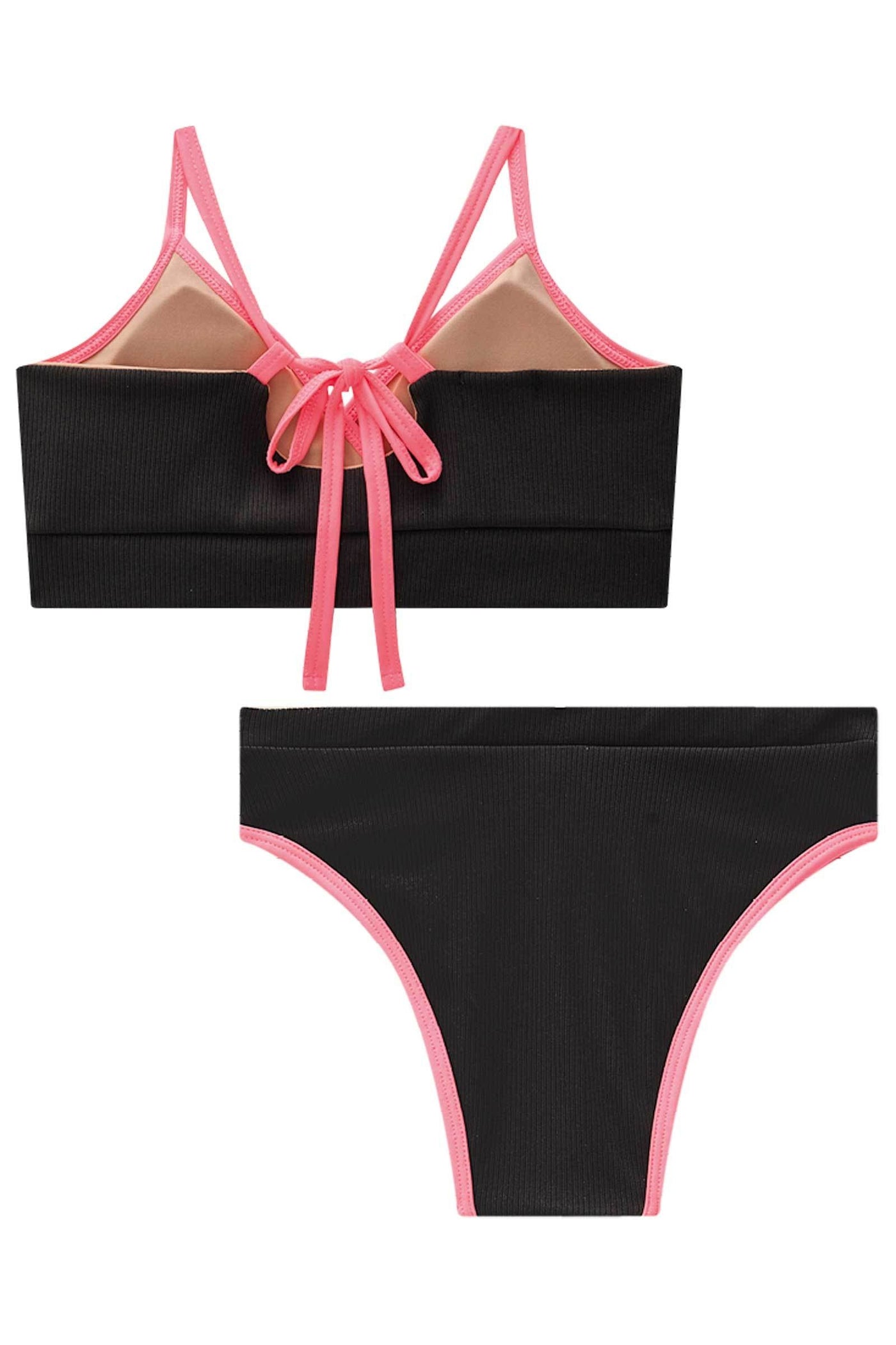 Conjunto de Biquini Calcinha Tradicional em Malha Textura Canelada 84369 Vic&Vicky Teen Menina