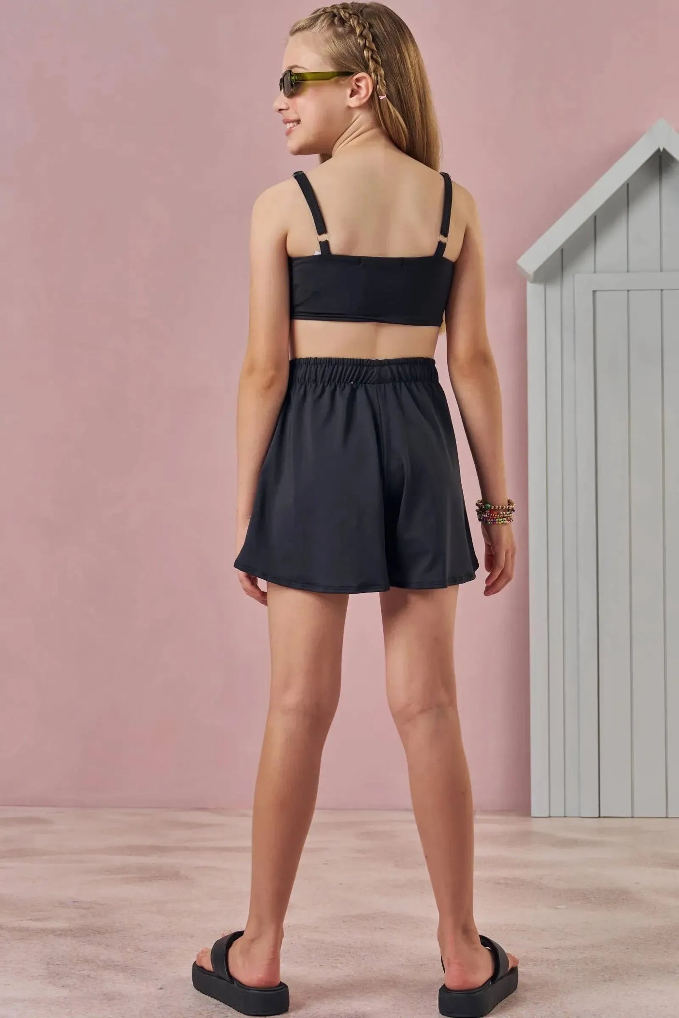 Conjunto de Biquíni com Top e Calcinha Tradicional em Malha UV Dry 50+ 89009 Lilimoon Teen Menina