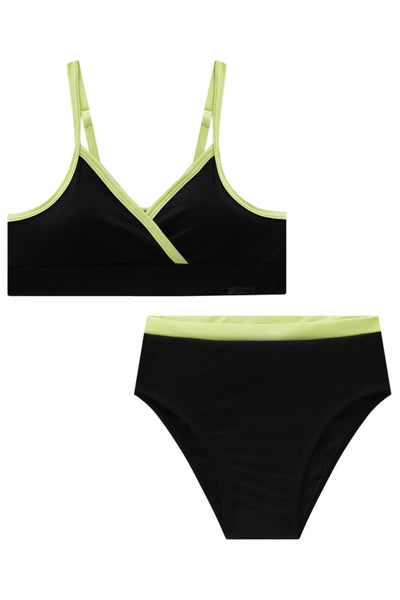 Conjunto de Biquíni com Top Triângulo e Calcinha Lateral Média em Malha UV Dry 50+ 87889 Lilimoon Teen Menina