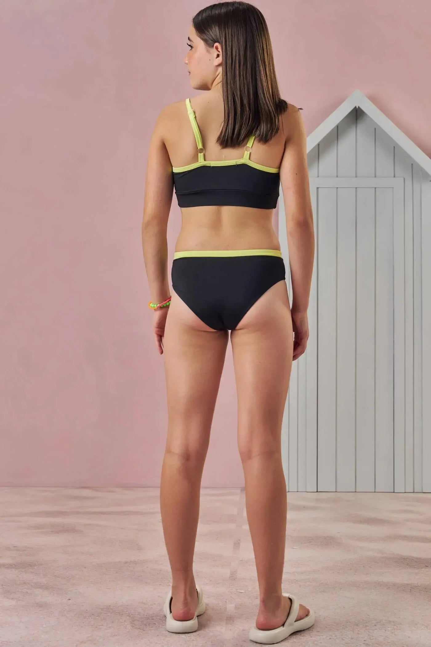 Conjunto de Biquíni com Top Triângulo e Calcinha Lateral Média em Malha UV Dry 50+ 87889 Lilimoon Teen Menina