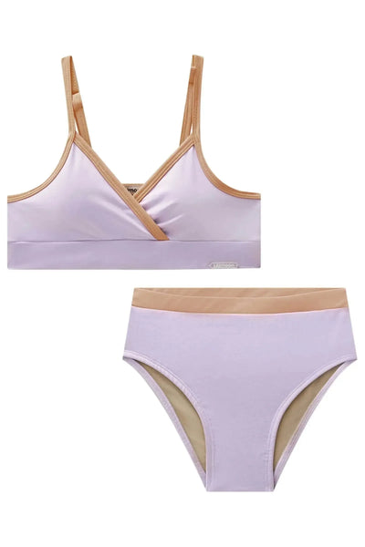 Conjunto de Biquíni com Top Triângulo e Calcinha Lateral Média em Malha UV Dry 50+ 87889 Lilimoon Teen Menina