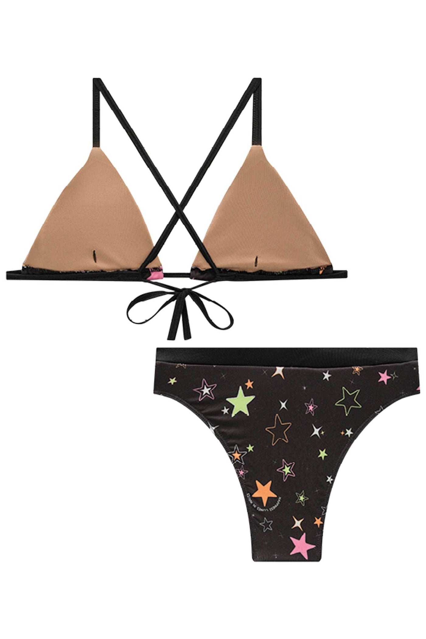 Conjunto de Biquini Cortininha e Calcinha Tradicional em Malha Uv 50+ 84343 Vic&Vicky Teen Menina