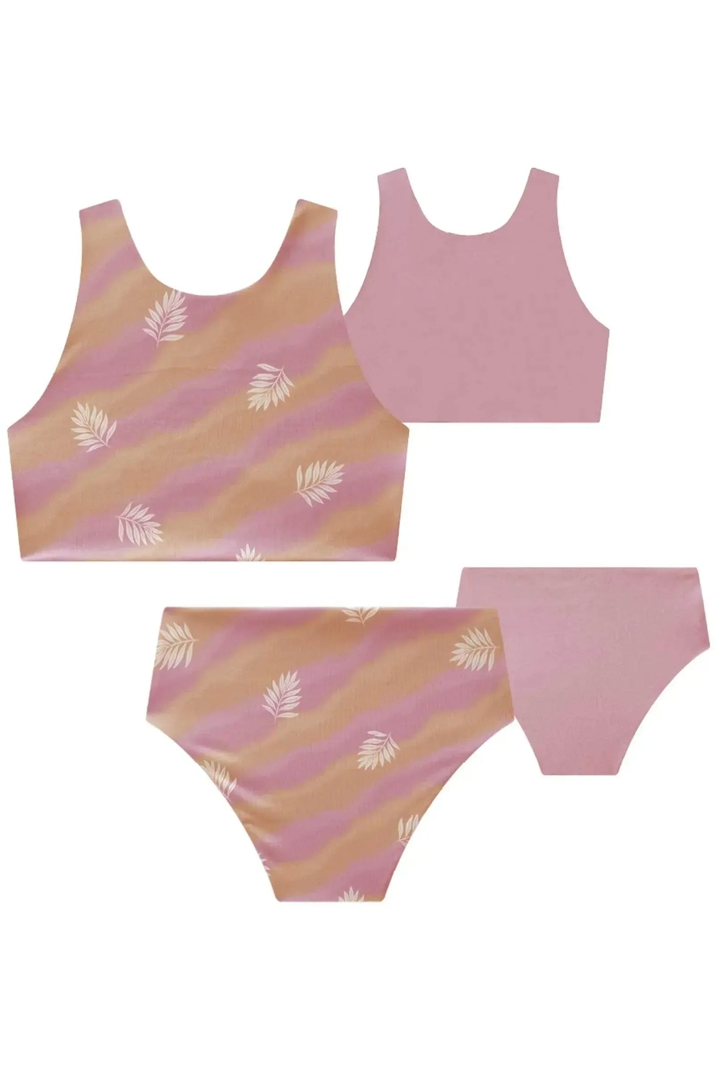 Conjunto de Biquíni Reversível em Malha UV Dry 50+ 87850 Lilimoon Teen Menina