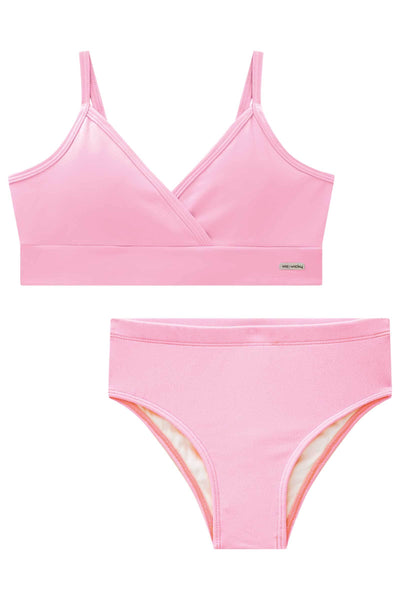Conjunto de Biquíni Tradicional em Malha Poliamida UV 50+ 84376 Vic&Vicky Teen Menina