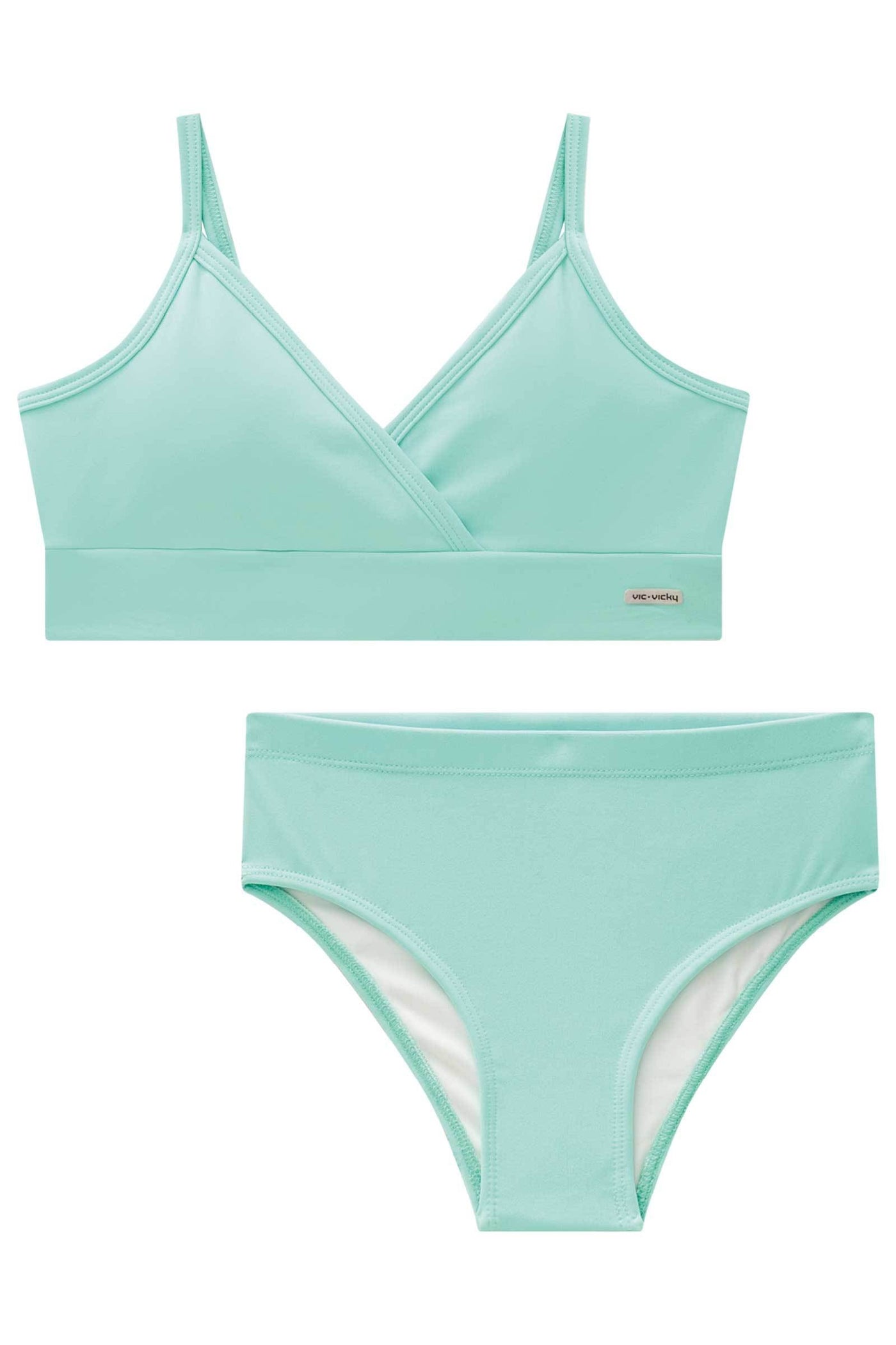 Conjunto de Biquíni Tradicional em Malha Poliamida UV 50+ 84376 Vic&Vicky Teen Menina