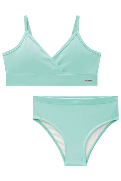Conjunto de Biquíni Tradicional em Malha Poliamida UV 50+ 84376 Vic&Vicky Teen Menina