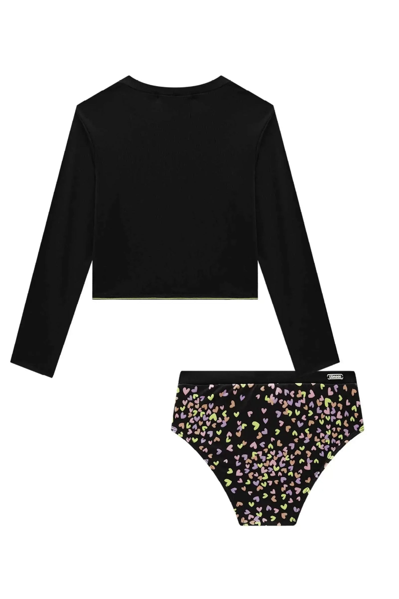 Conjunto de Blusa Cropped e Calcinha Tradicional em Malha UV Dry 50+ 88791 Lilimoon Teen Menina