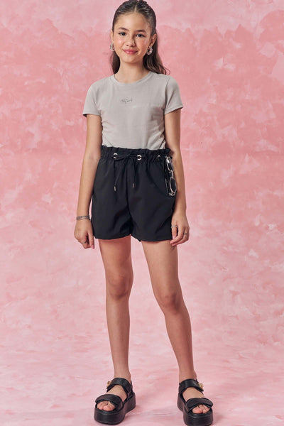 Conjunto de Blusa em Cotton e Shorts em Nylon Alfaiataria 84675 Vic&Vicky Teen Menina