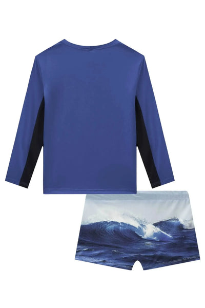 Conjunto de Camiseta e Sunga em Malha Uv Dry com Proteção Uv50+ 88306 Johnny Fox Teen Menino