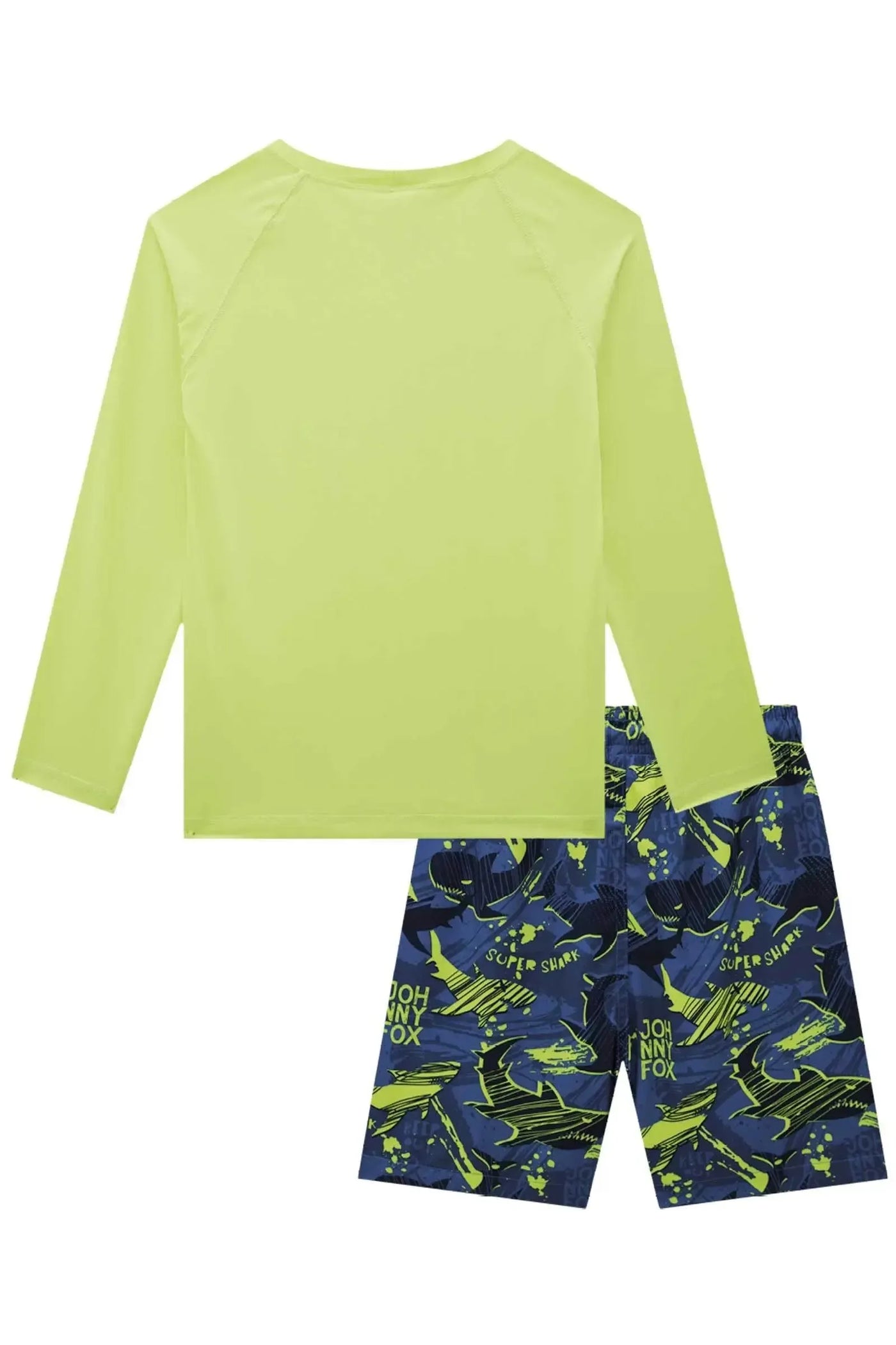 Conjunto de Camiseta em Malha Uv Dry com Proteção UV50+ e Bermuda em Nylon com Elastano 88268 Johnny Fox Teen Menino