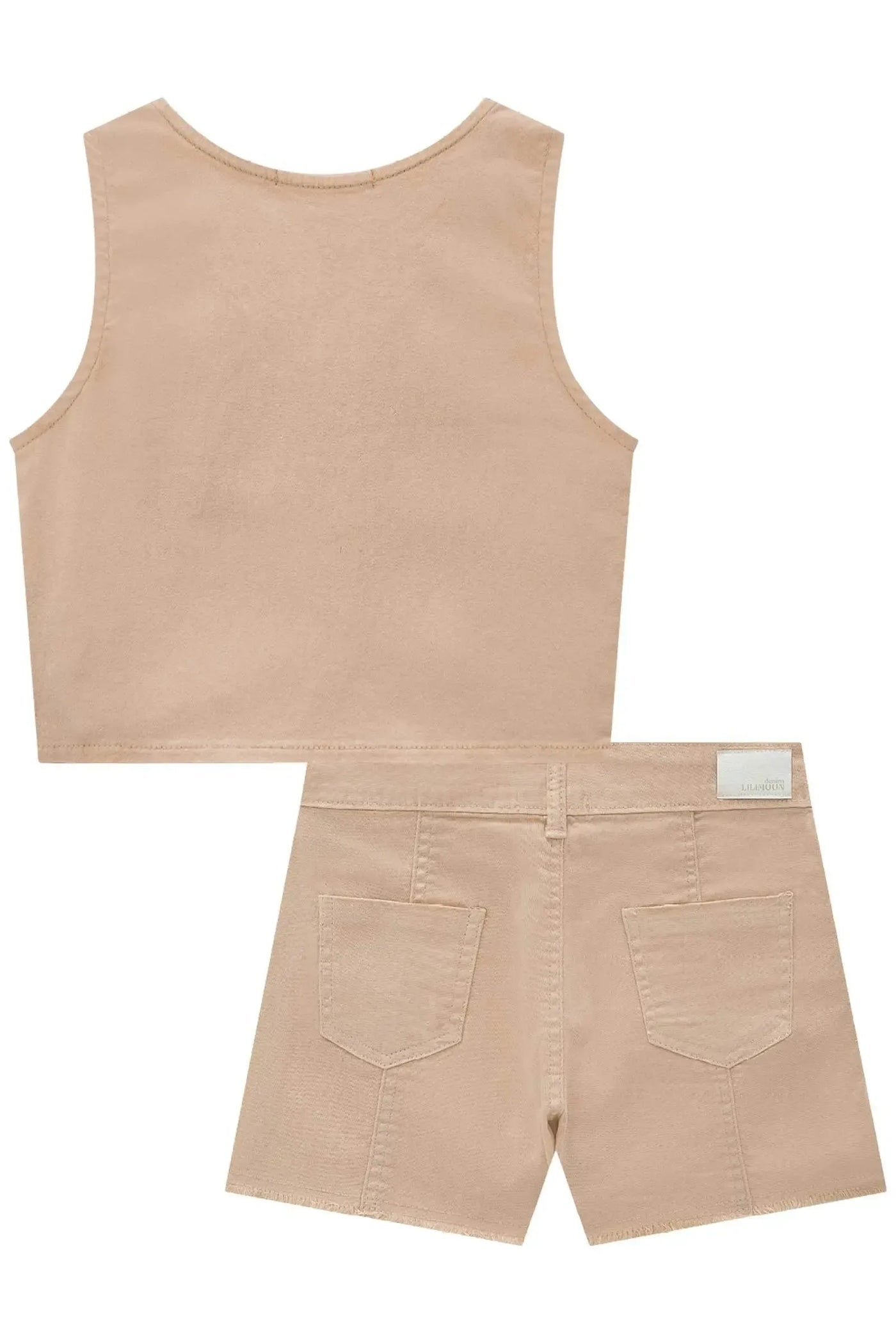 Conjunto de Colete e Shorts em Sarja com Elastano 86532 Lilimoon Teen Menina