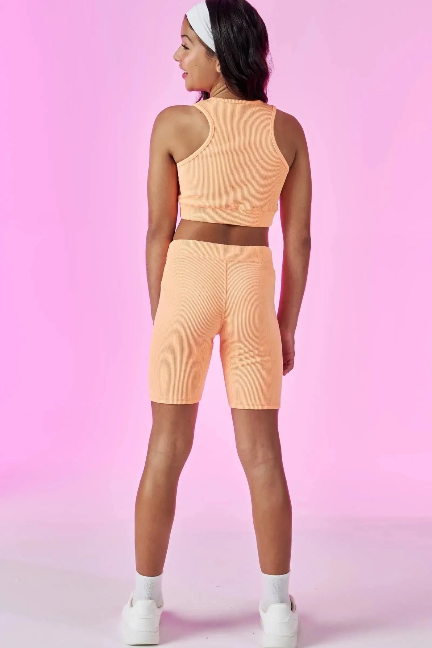 Conjunto de Top Cropped e Biker em Soft Line 86714 Vic&Vicky Teen Menina