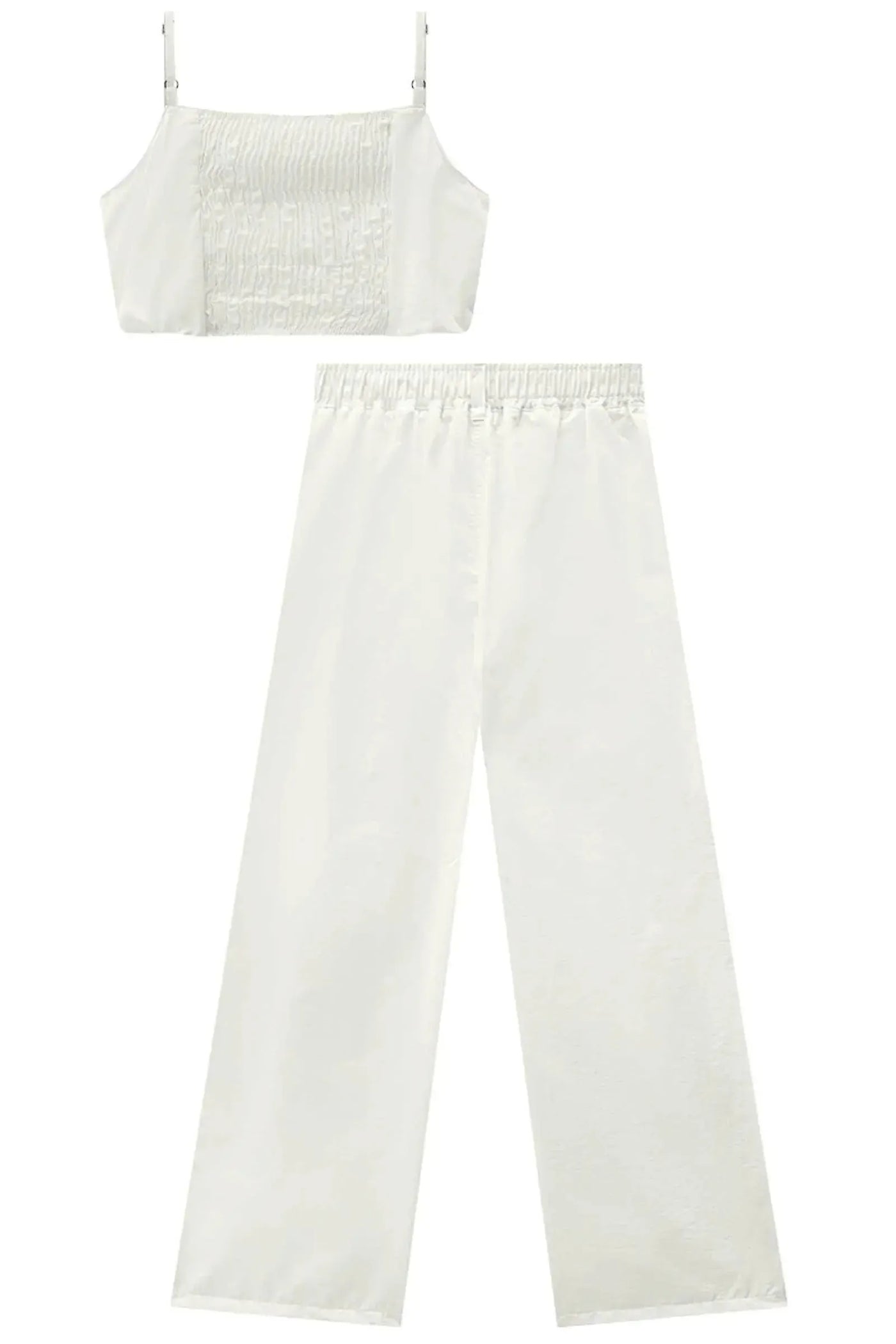 Conjunto de Top Cropped e Calça em Alfaiataria Amore 87470 Lilimoon Teen Menina