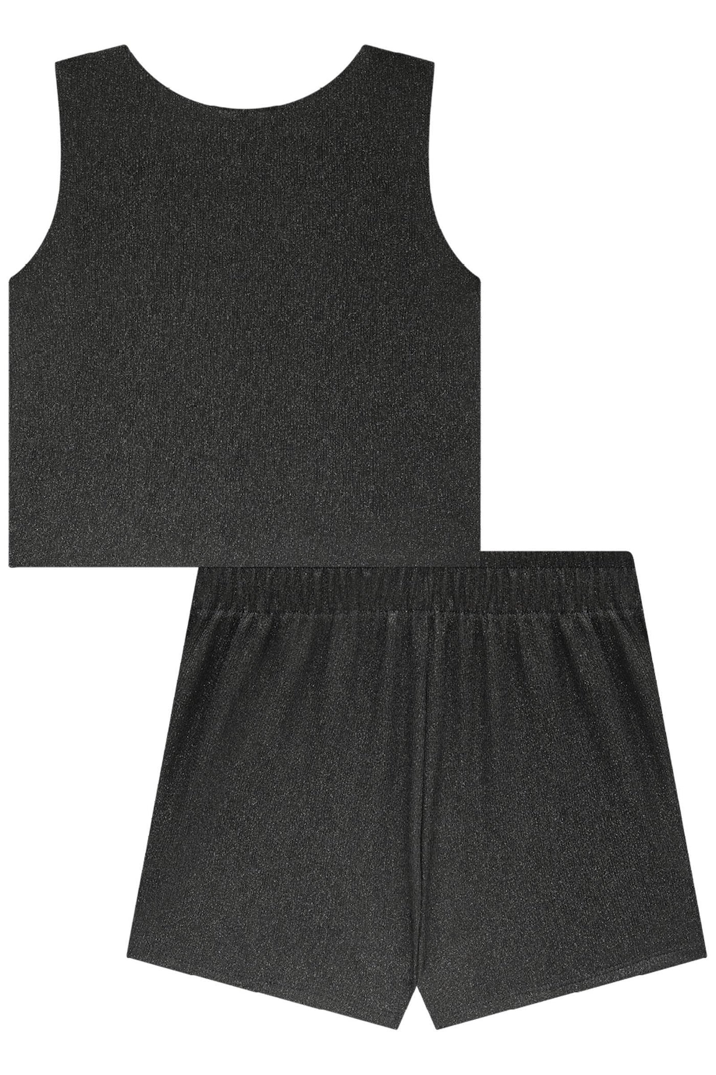 Conjunto de Top Cropped e Short Saia em Malha Night Shine 83236 Vic&Vicky Teen Menina