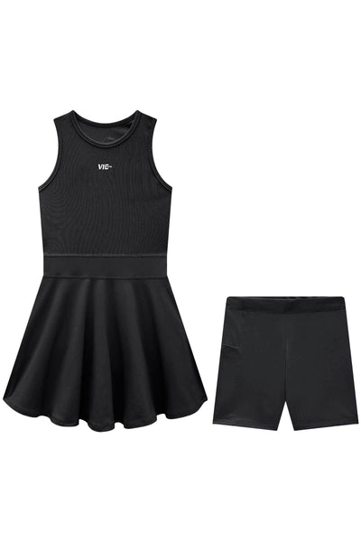 Conjunto de Vestido e Shorts Biker em Malha UV 50+ 84654 Vic&Vicky Teen Menina