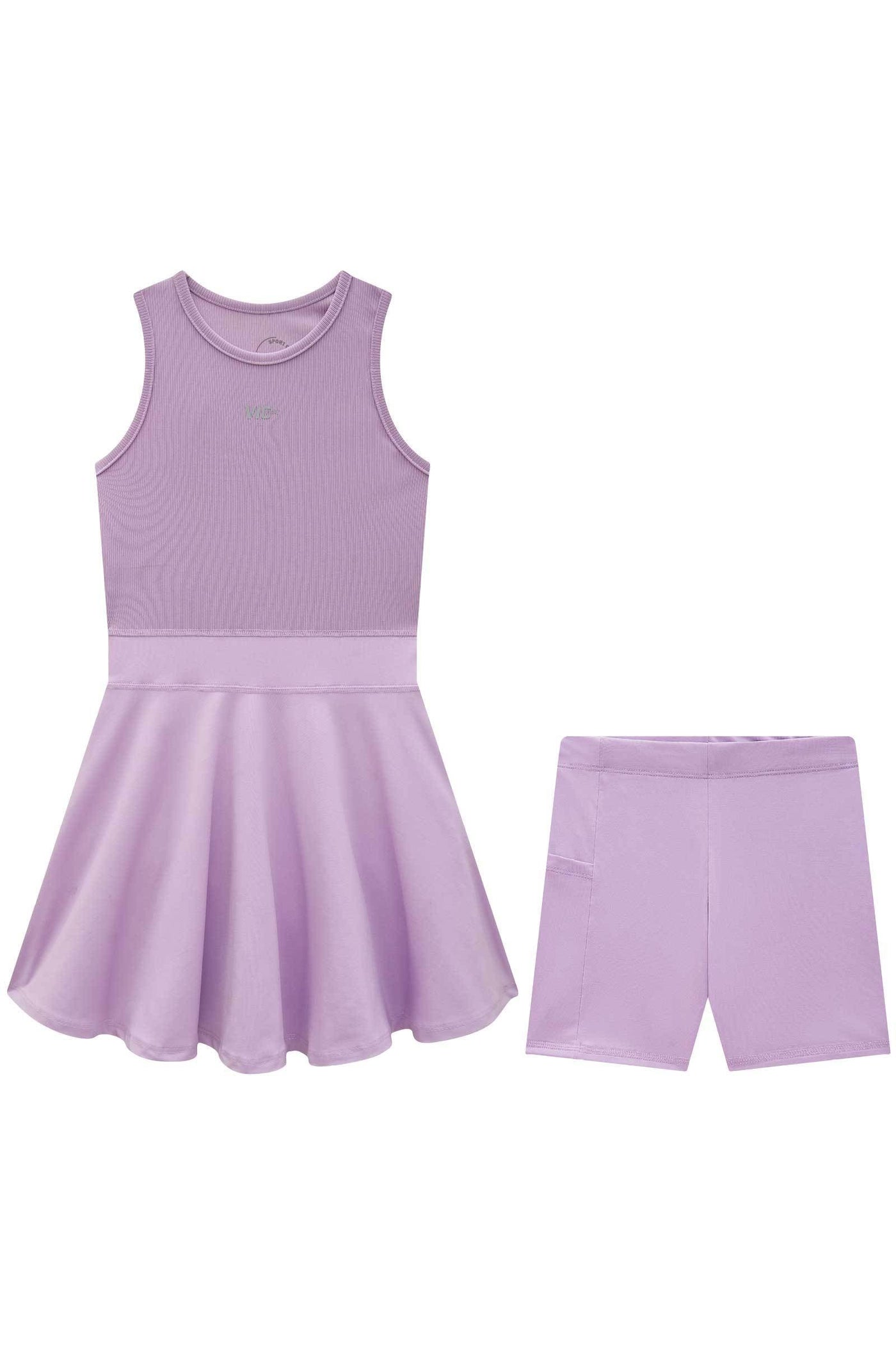 Conjunto de Vestido e Shorts Biker em Malha UV 50+ 84654 Vic&Vicky Teen Menina