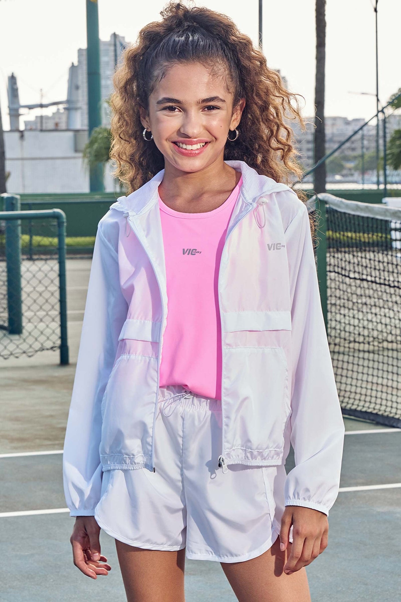 Jaqueta Corta Vento em Nylon 84649 Vic&Vicky Teen Menina