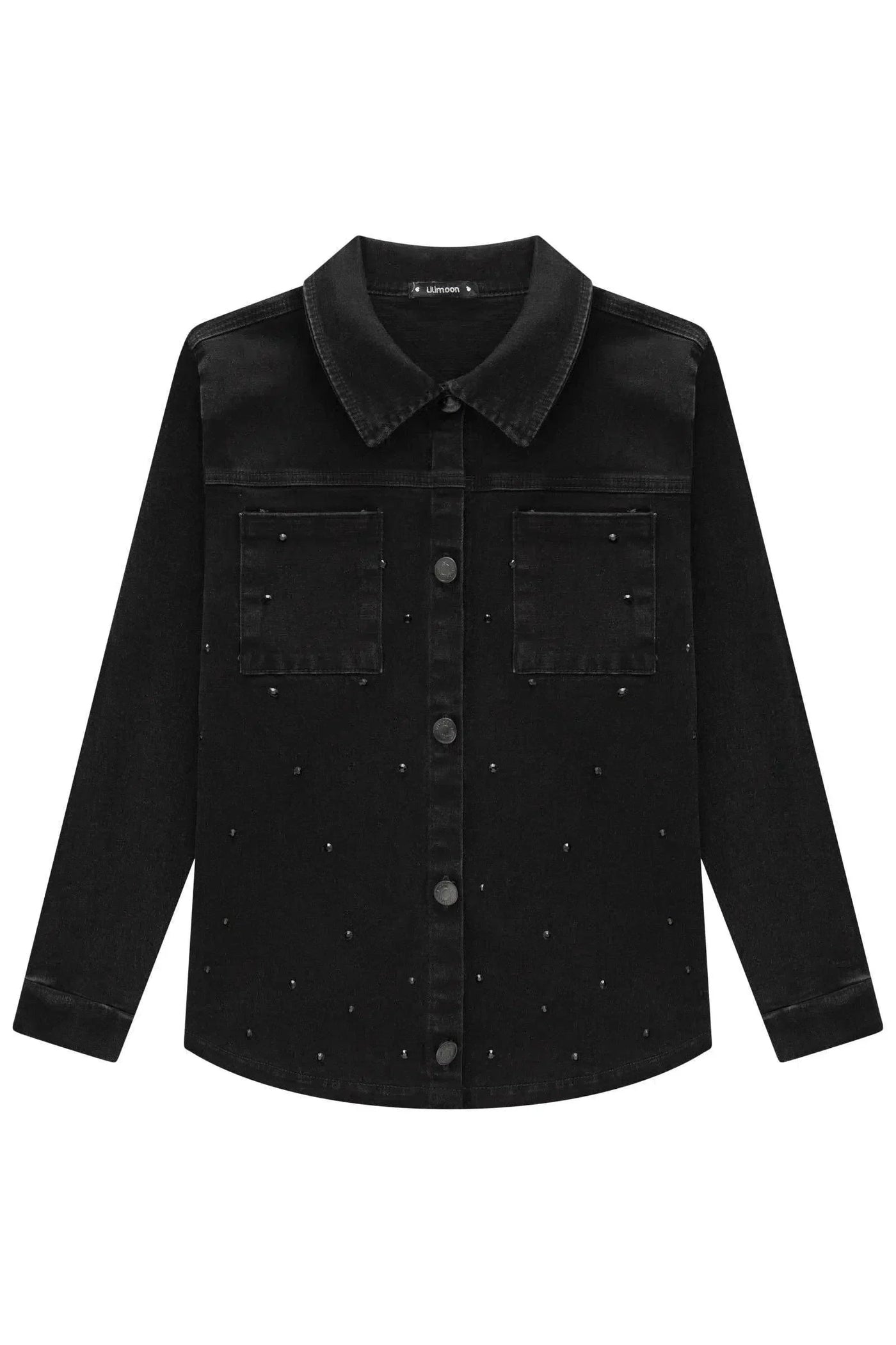 Jaqueta em Jeans Black com Elastano 79983 Lilimoon Teen Menina