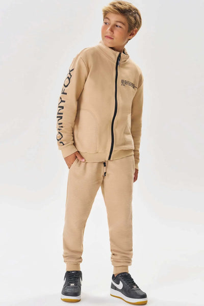 Jaqueta em Moletom sem Pelúcia com Detalhe em Moletom Relevo sem Pelúcia 80748 Johnny Fox Teen Menino