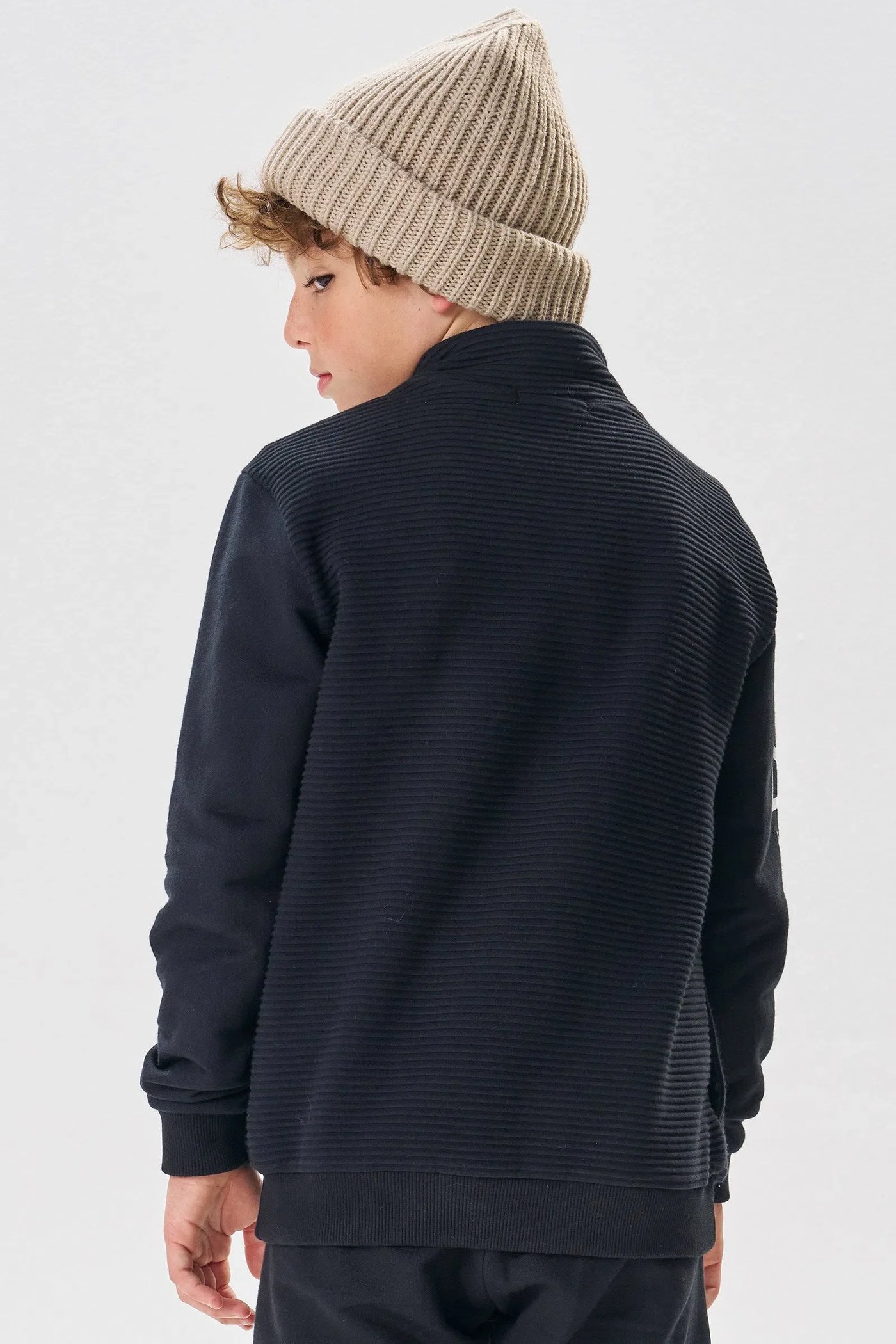 Jaqueta em Moletom sem Pelúcia com Detalhe em Moletom Relevo sem Pelúcia 80748 Johnny Fox Teen Menino