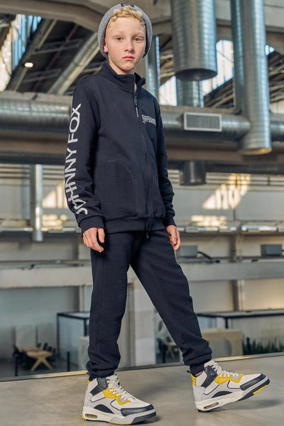 Jaqueta em Moletom sem Pelúcia com Detalhe em Moletom Relevo sem Pelúcia 80748 Johnny Fox Teen Menino