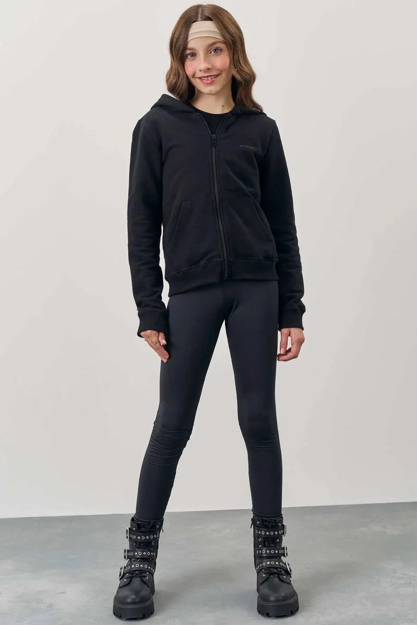 Jaqueta Over com Capuz em Moletom sem Pelúcia 79585 Vic&Vicky Teen Menina