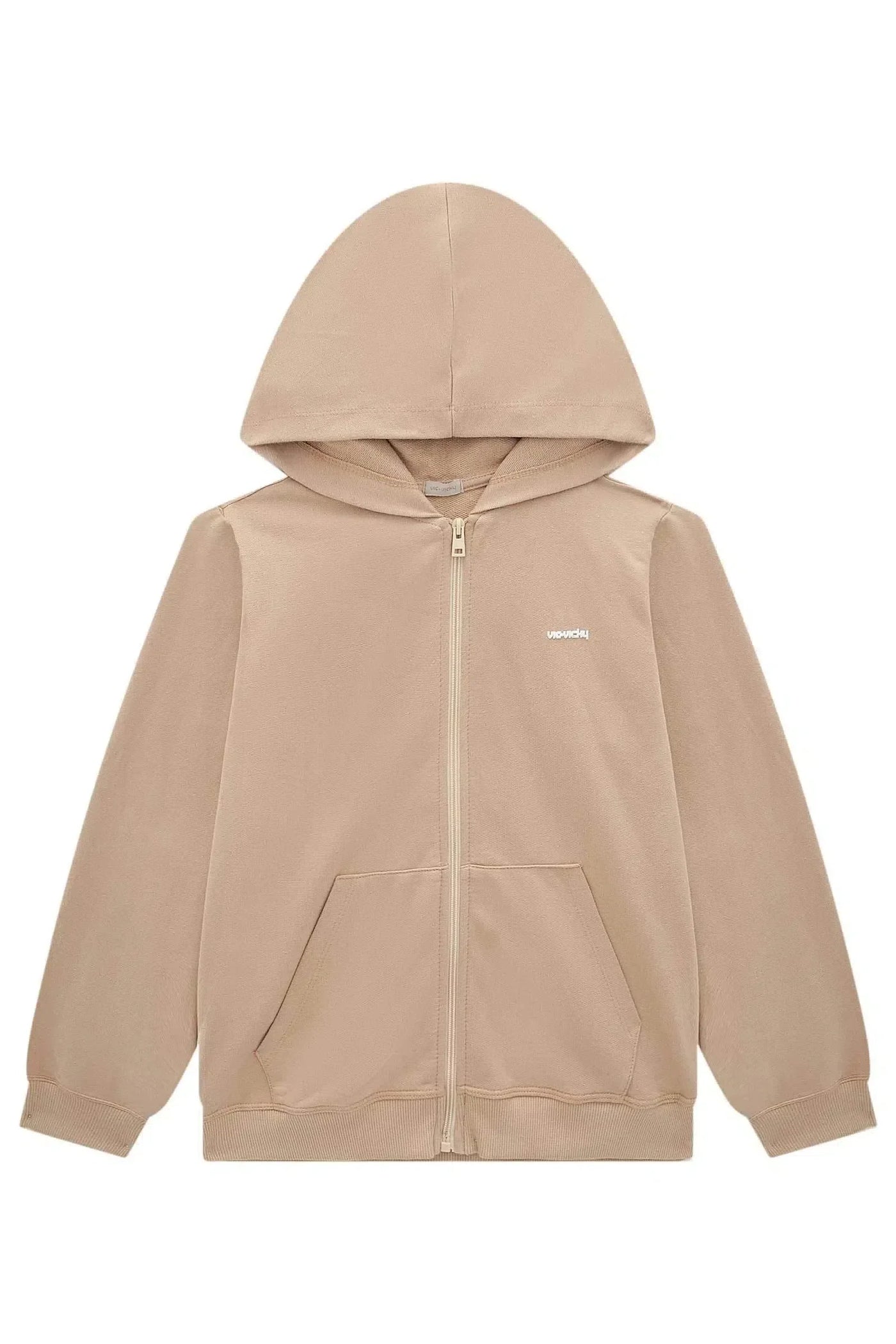 Jaqueta Over com Capuz em Moletom sem Pelúcia 79585 Vic&Vicky Teen Menina