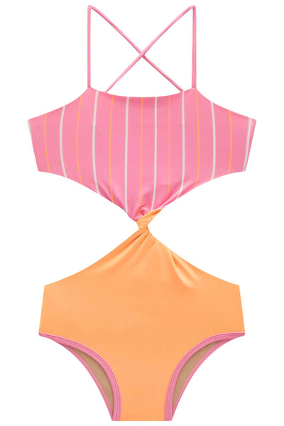 Maiô Reversível em Malha Uv 50+ 84331 Vic&Vicky Teen Menina