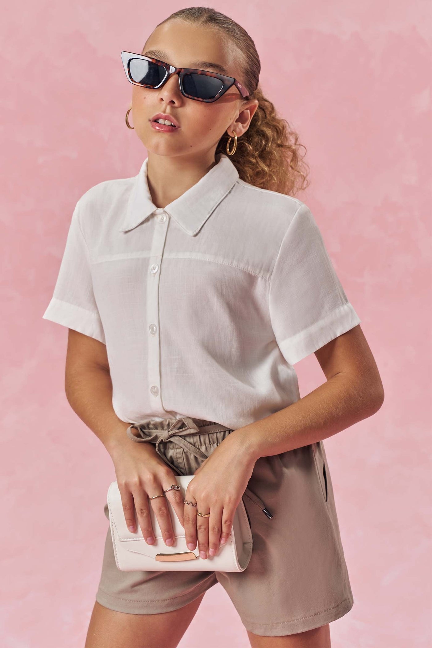 Óculos de Sol com Proteção UV400. Acompanha Case e Estojo Porta Óculos 83727 Vic&Vicky Teen Menina