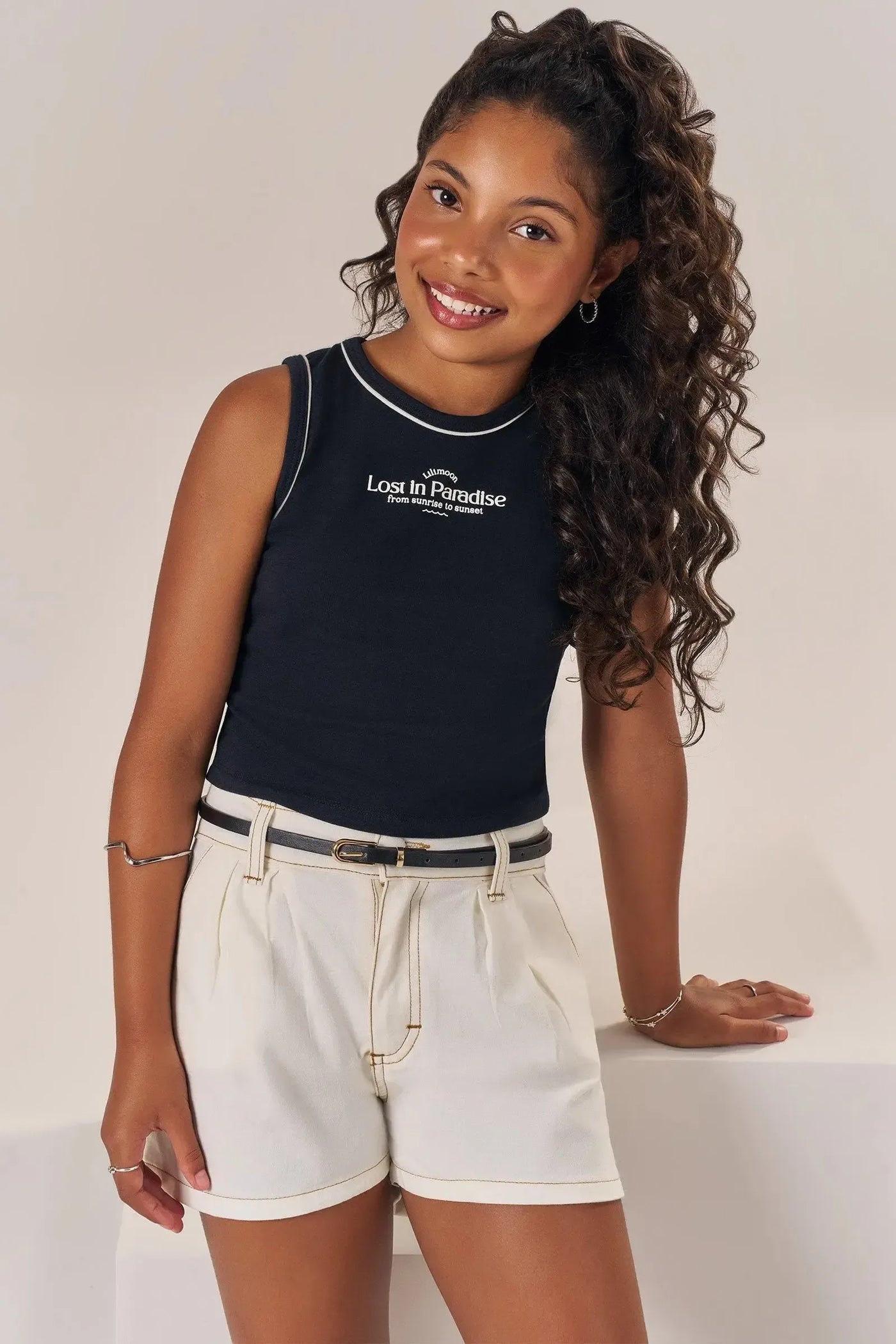 Regata Cropped em Cotton 86349 Lilimoon Teen Menina