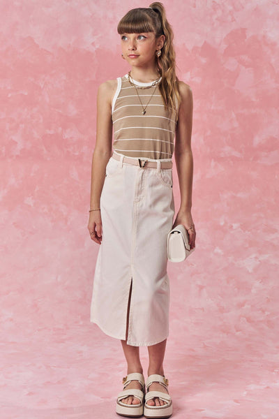 Saia Midi em Sarja com Elastano 83013 Vic&Vicky Teen Menina