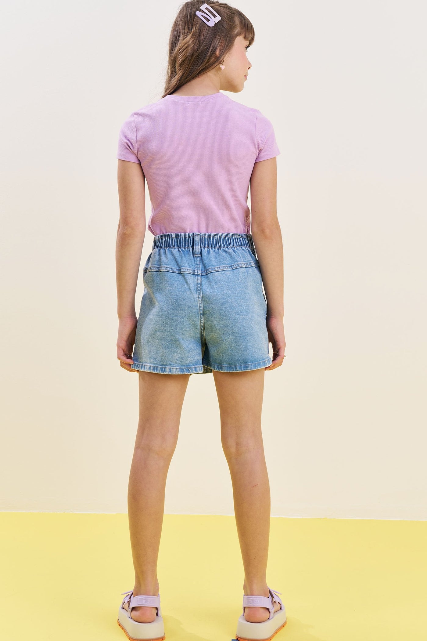 Short Saia em Jeans com Elastano 83892 Vic&Vicky Teen Menina