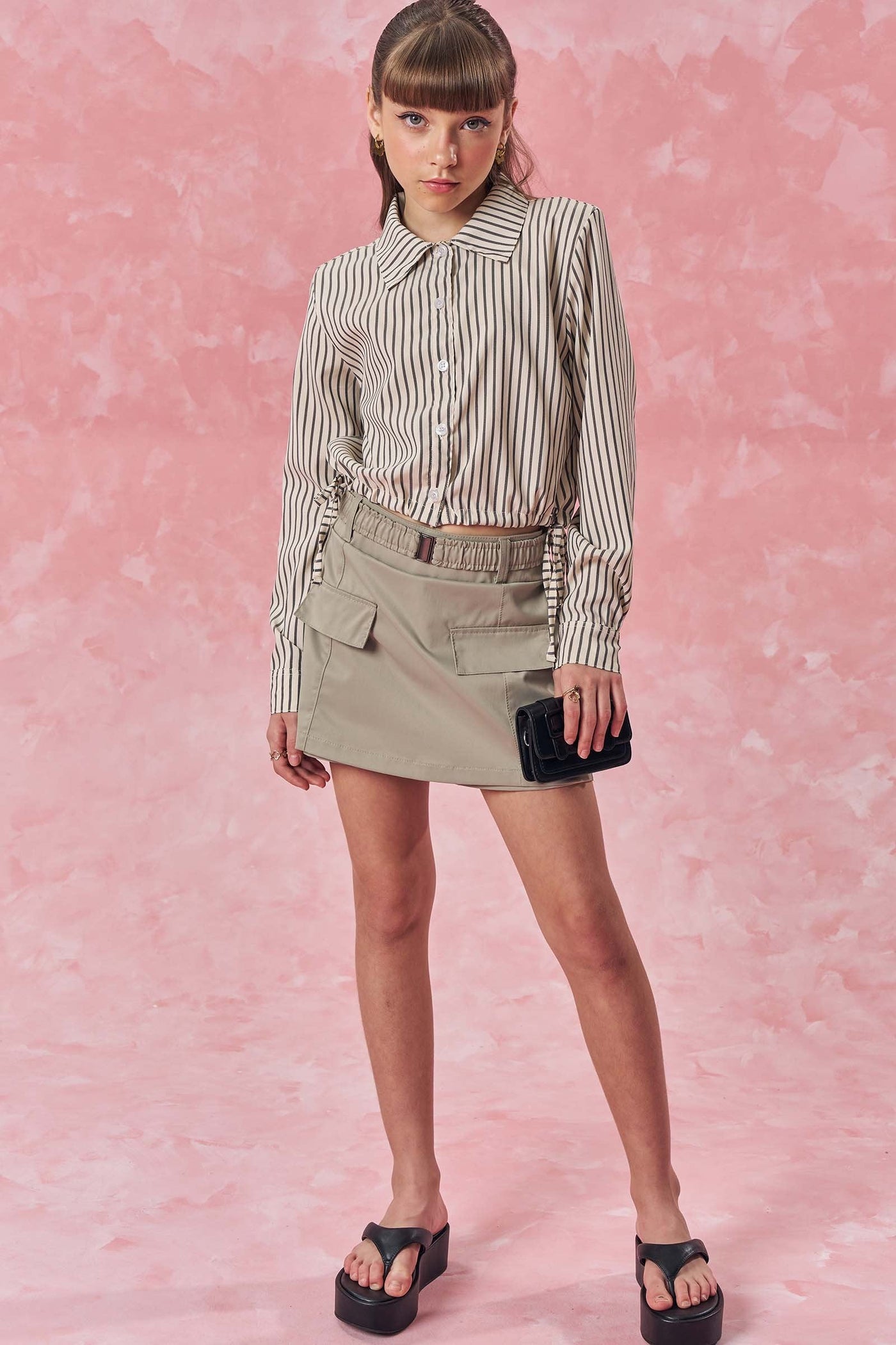 Short Saia em Nylon Alfaiataria 83022 Vic&Vicky Teen Menina