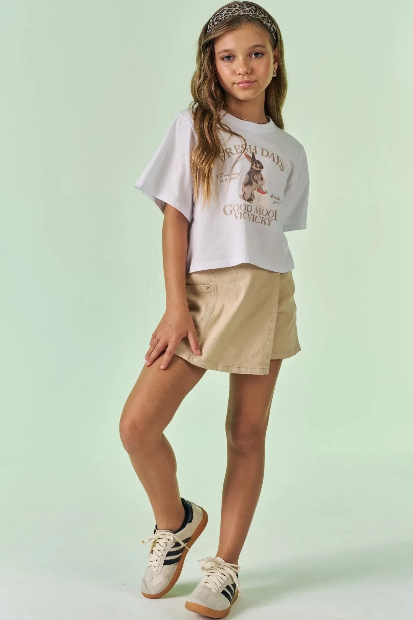 Short Saia em Sarja com Elastano 87508 Vic&Vicky Teen Menina