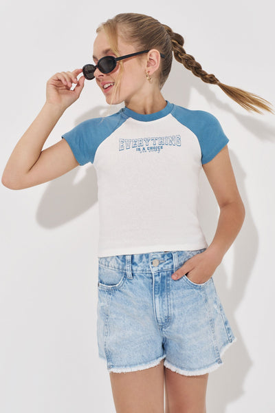 Shorts Cintura Alta em Jeans Arkansas 83547 Vic&Vicky Teen Menina