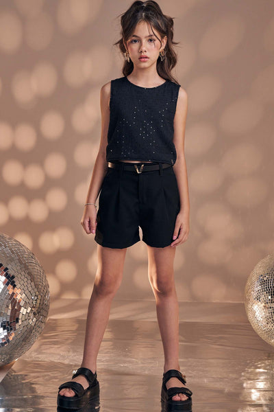 Shorts em Alfaiataria Twill 85720 Vic&Vicky Teen Menina