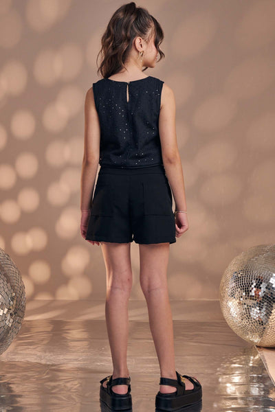 Shorts em Alfaiataria Twill 85720 Vic&Vicky Teen Menina