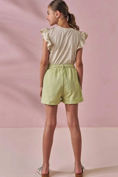 Shorts em Linho Milano 87577 Lilimoon Teen Menina