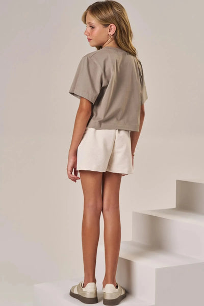 Shorts em Moletom sem Pelúcia 86545 Lilimoon Teen Menina