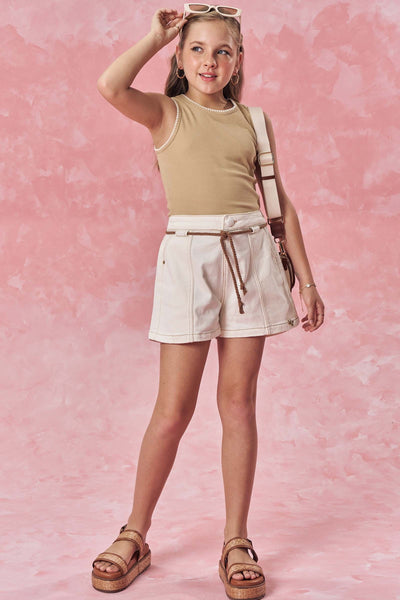 Shorts em Sarja com Elastano 82967 Vic&Vicky Teen Menina