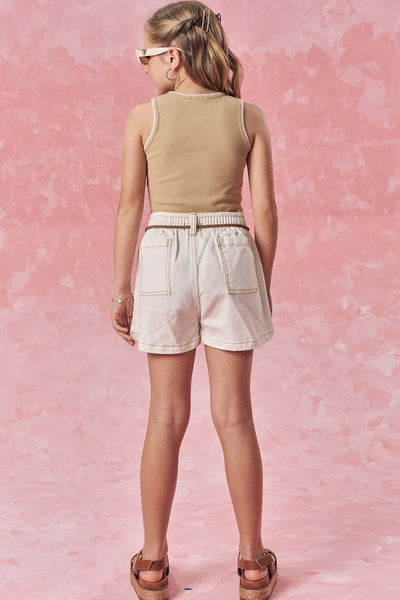 Shorts em Sarja com Elastano 82967 Vic&Vicky Teen Menina