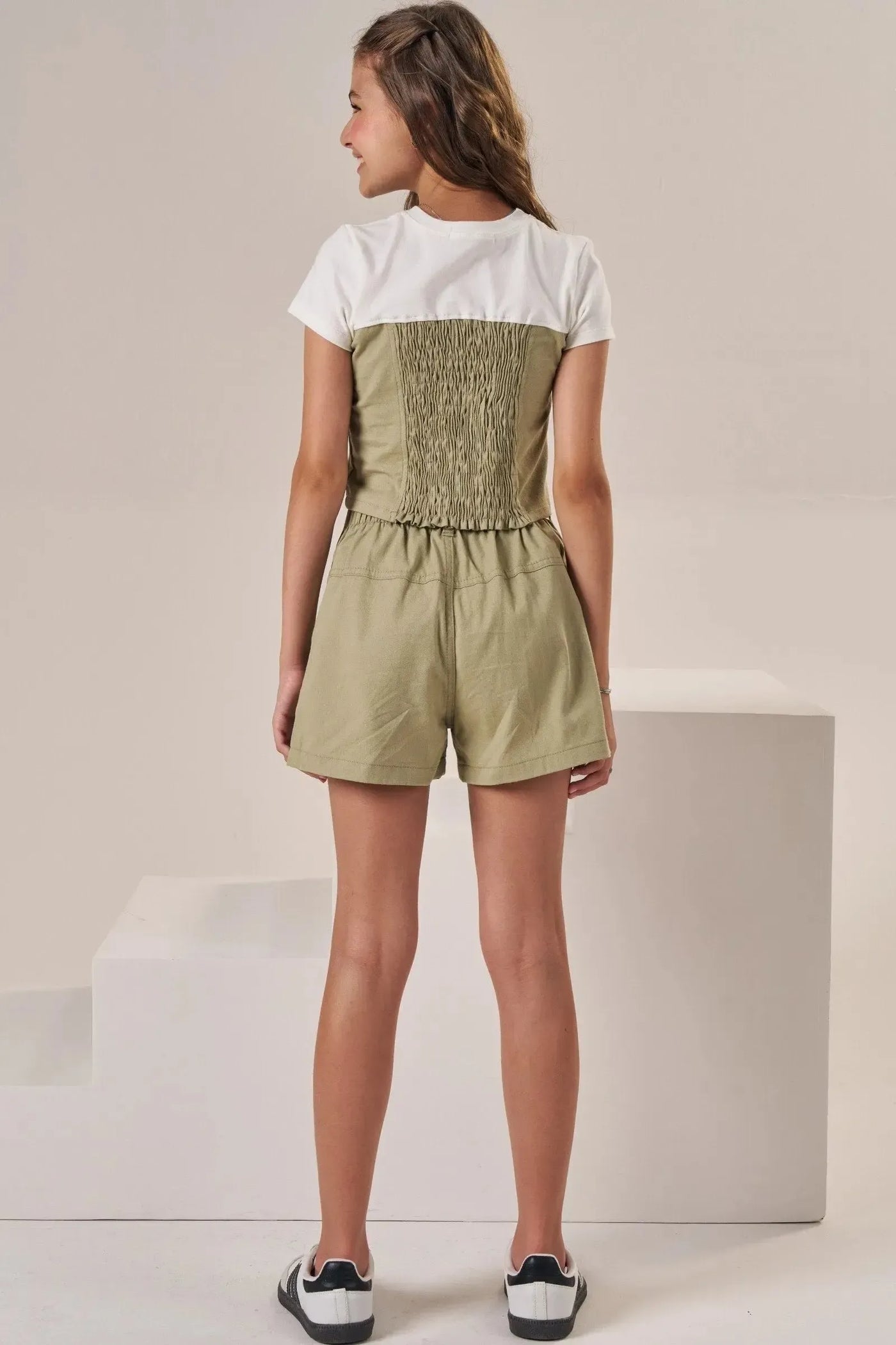 Shorts em Sarja com Elastano 86548 Lilimoon Teen Menina