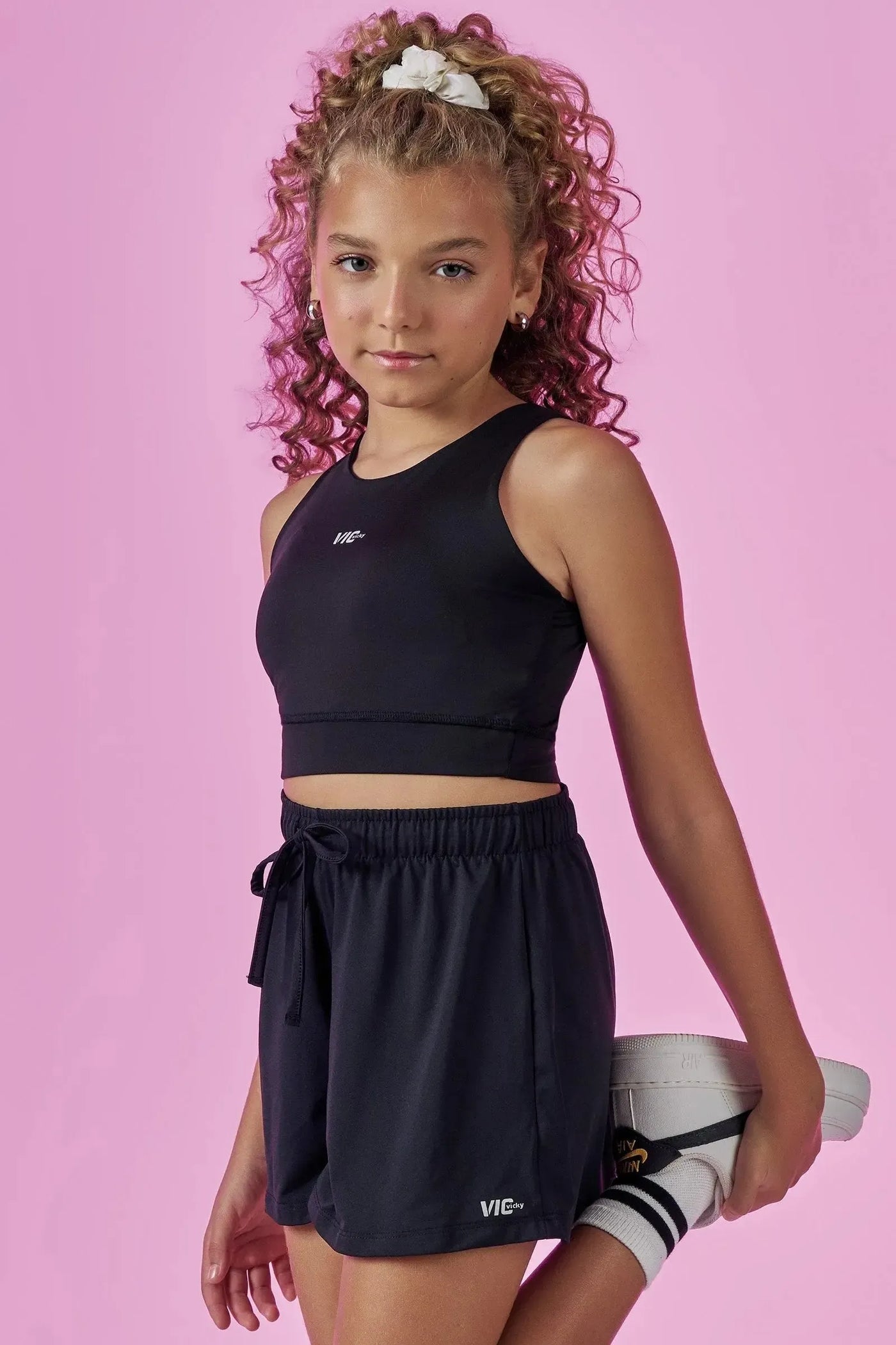 Top Cropped em Malha UV 50+ com Bojo 86889 Vic&Vicky Teen Menina