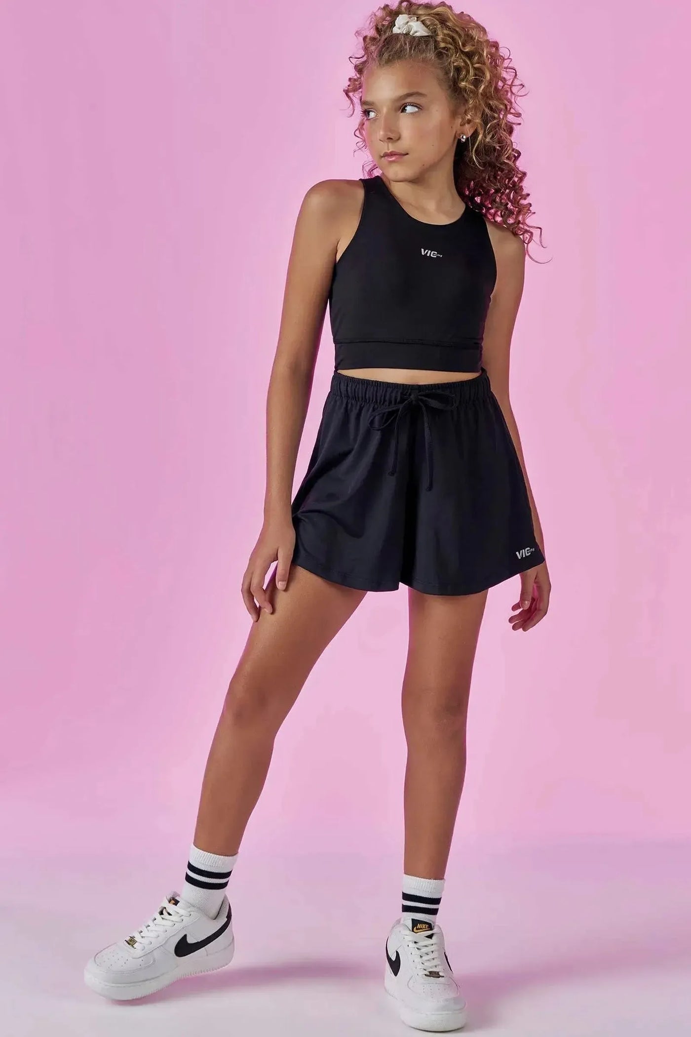 Top Cropped em Malha UV 50+ com Bojo 86889 Vic&Vicky Teen Menina