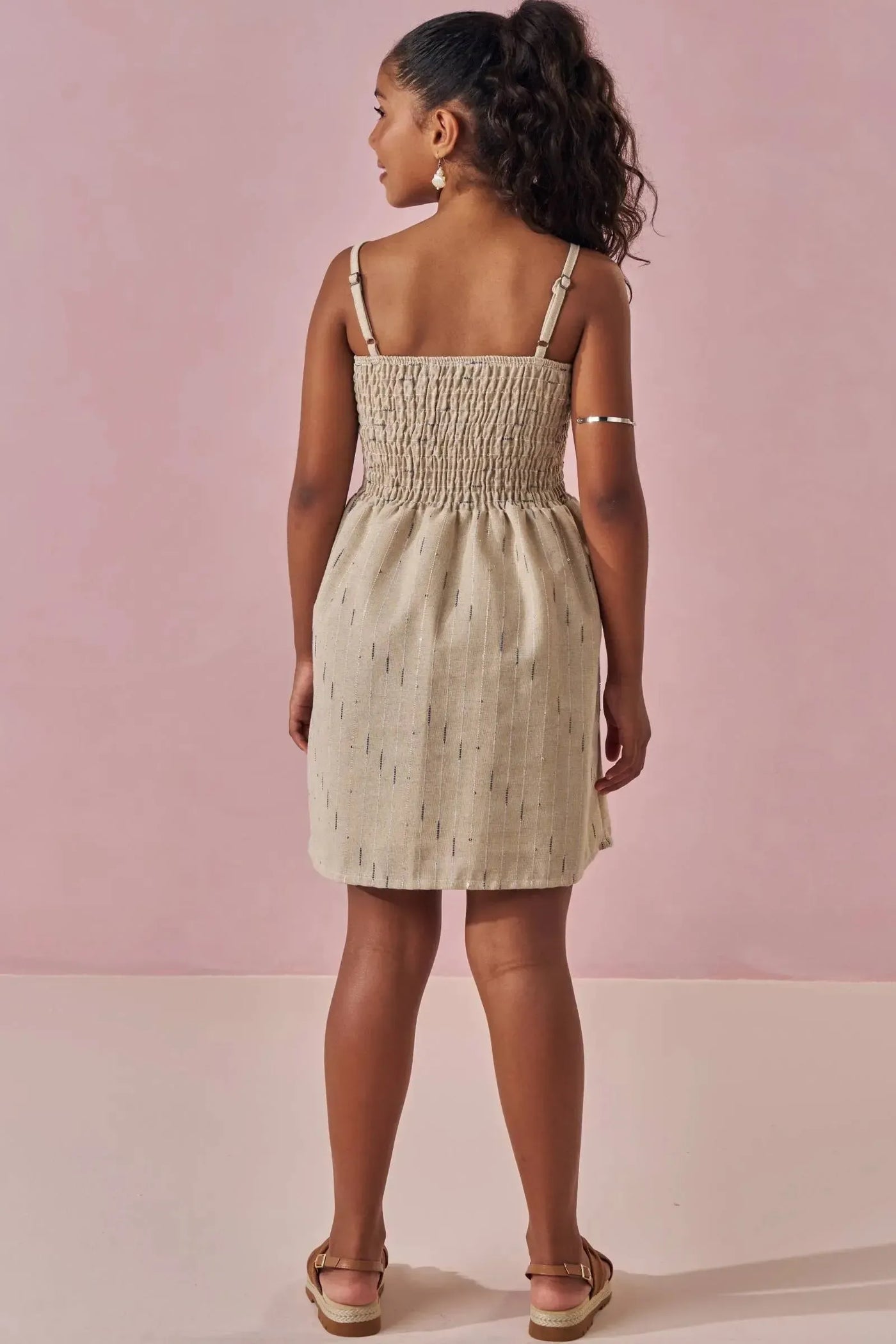 Vestido em Linho Maquinetado 87540 Lilimoon Teen Menina