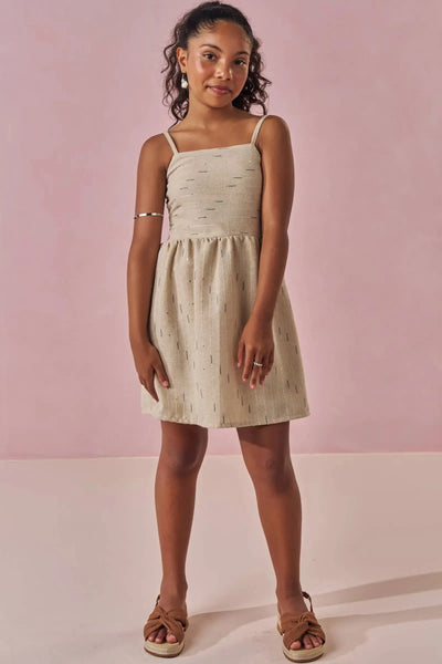 Vestido em Linho Maquinetado 87540 Lilimoon Teen Menina